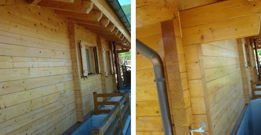 Ein Holzhaus vollständig renoviert und neu lasiert
